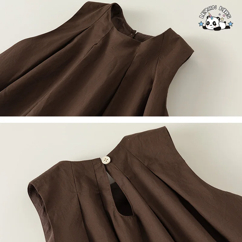 LEZONKIDS - Nova Ideia de Produto Vestidos de Cores Puras com Flores para Festa de Casamento e Últimos Desenhos de Vestidos para Meninas